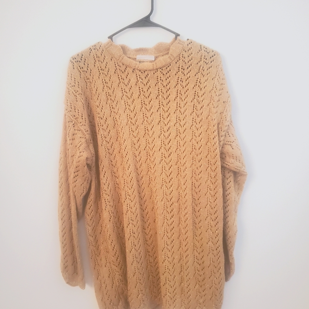 Gold/yellow sweater with sparkles
